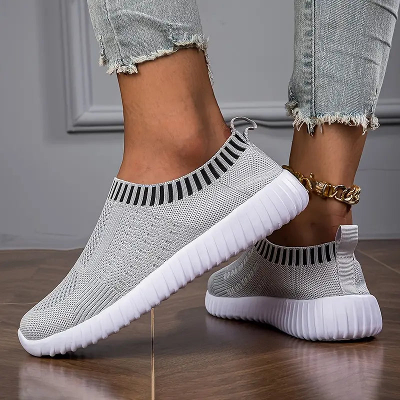 Chaussures à Enfiler Confortables et Respirantes-Belle Rose Fashion-Gris-36-Bellerose Fashion