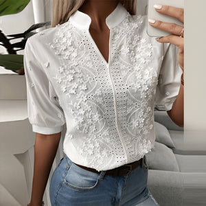 Blouse Bohème Chic Broderie Florale