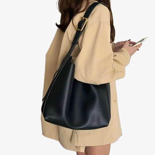 Sac à main moderne et minimaliste avec bandoulière ajustable-Shoulder bag-Belle Rose Fashion-Noir-25 Cm X 10 Cm X 27 Cm-Bellerose Fashion
