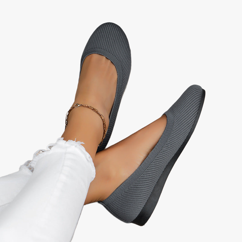 Ballerines Femme Tricotées - Confort & Élégance - Chaussures Plates-Shoes-Belle Rose Fashion-Bellerose Fashion