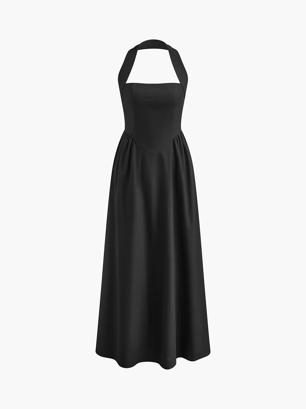 Robe Halter Femme - Coupe A-Line, Longueur Maxi/Midi-Old Money Style-Belle Rose Fashion-Bellerose Fashion