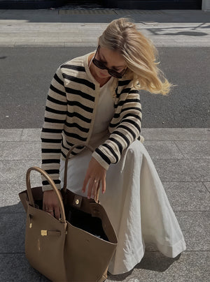 Veste Rayée Boutonnée