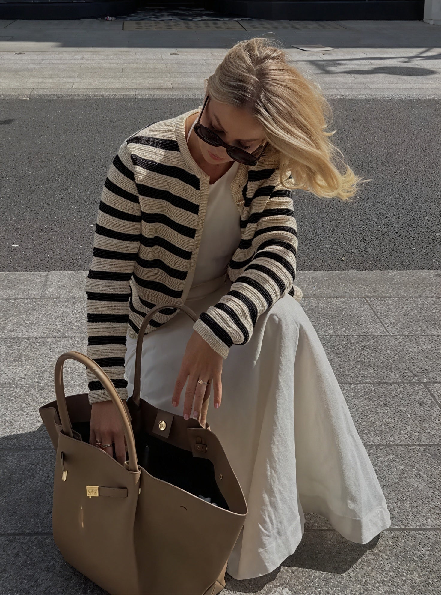 Veste Rayée Boutonnée