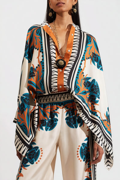 Ensemble Kimono & Pantalon Fluide Imprimé