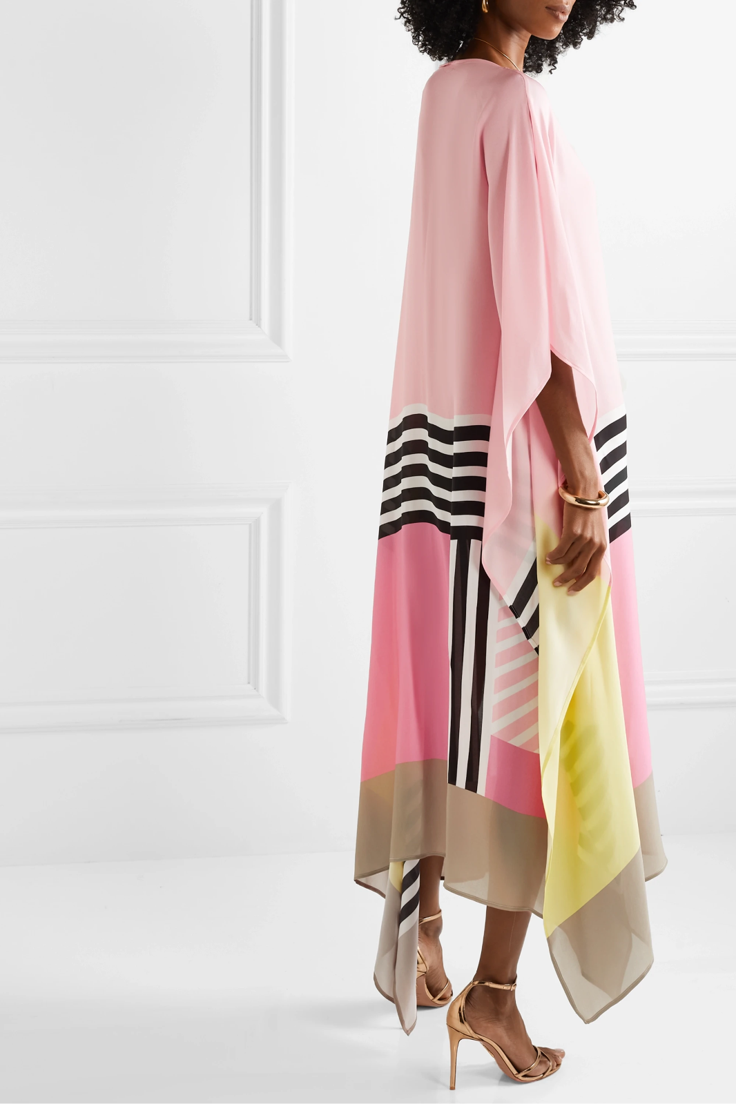 Robe Fluide Color-Block Asymétrique Manches Amples-Dresses-Belle Rose Fashion-Bellerose Fashion