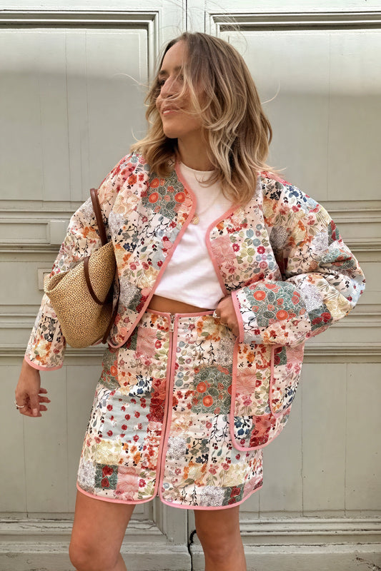 Veste Patchwork Femme - Bohème Chic, Motifs Floraux, Confortable-Sets-Belle Rose Fashion-Bellerose Fashion