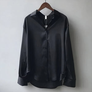 Haut Élégant Manches Longues Coupe Décontractée-Belle Rose Fashion-Noir-S-Bellerose Fashion