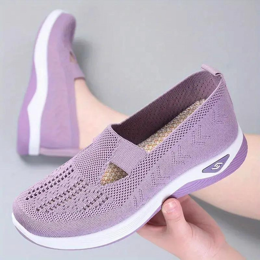 Slip-On Sneakers - Breathable Knit, Lightweight, Comfortable-Shoes-Belle Rose Fashion-Bellerose Fashion