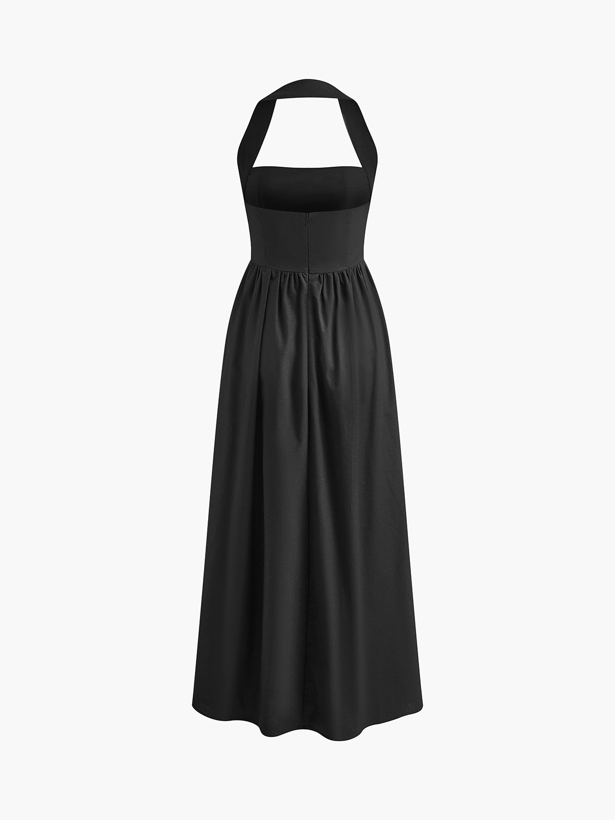 Robe Halter Femme - Coupe A-Line, Longueur Maxi/Midi-Old Money Style-Belle Rose Fashion-Bellerose Fashion
