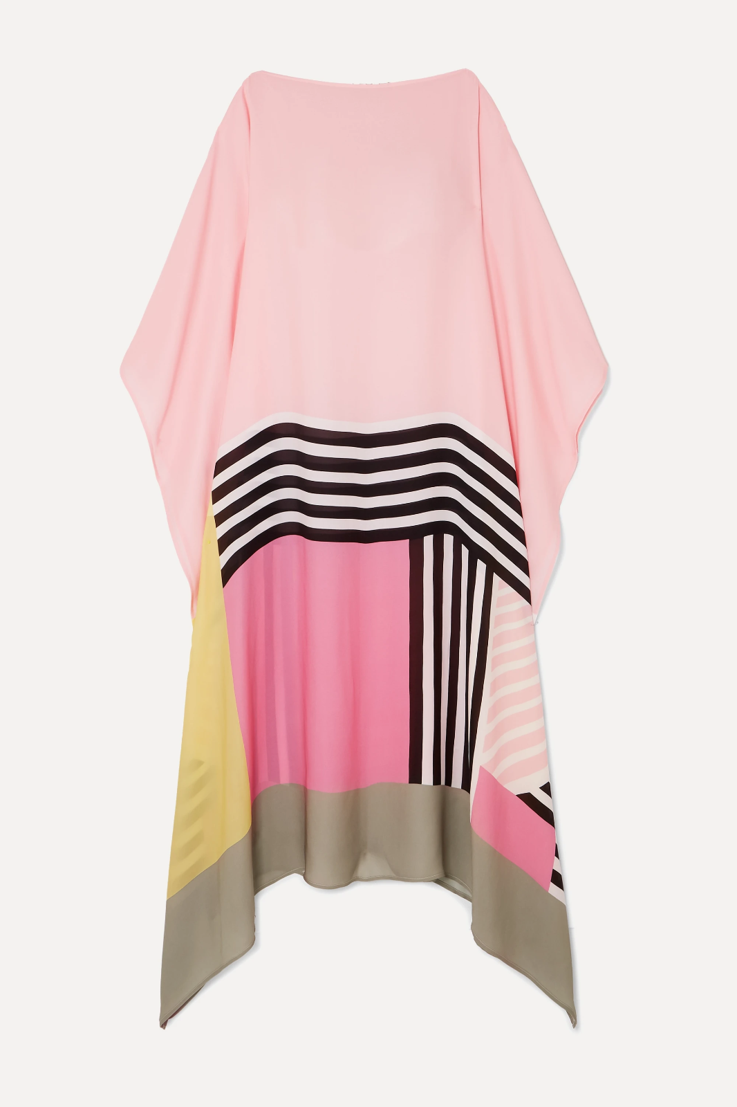 Robe Fluide Color-Block Asymétrique Manches Amples-Dresses-Belle Rose Fashion-Bellerose Fashion