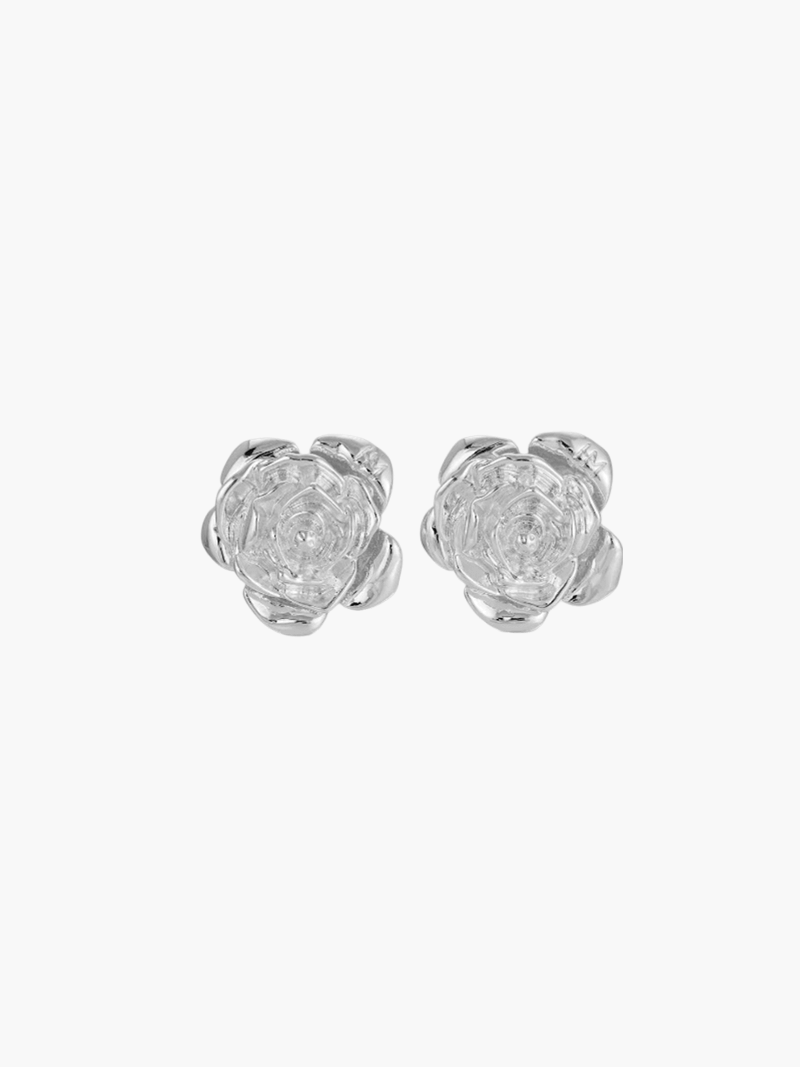 Boucles d'oreilles roses - Design floral délicat, bijoux élégants-accessories-Belle Rose Fashion-Argent-Bellerose Fashion